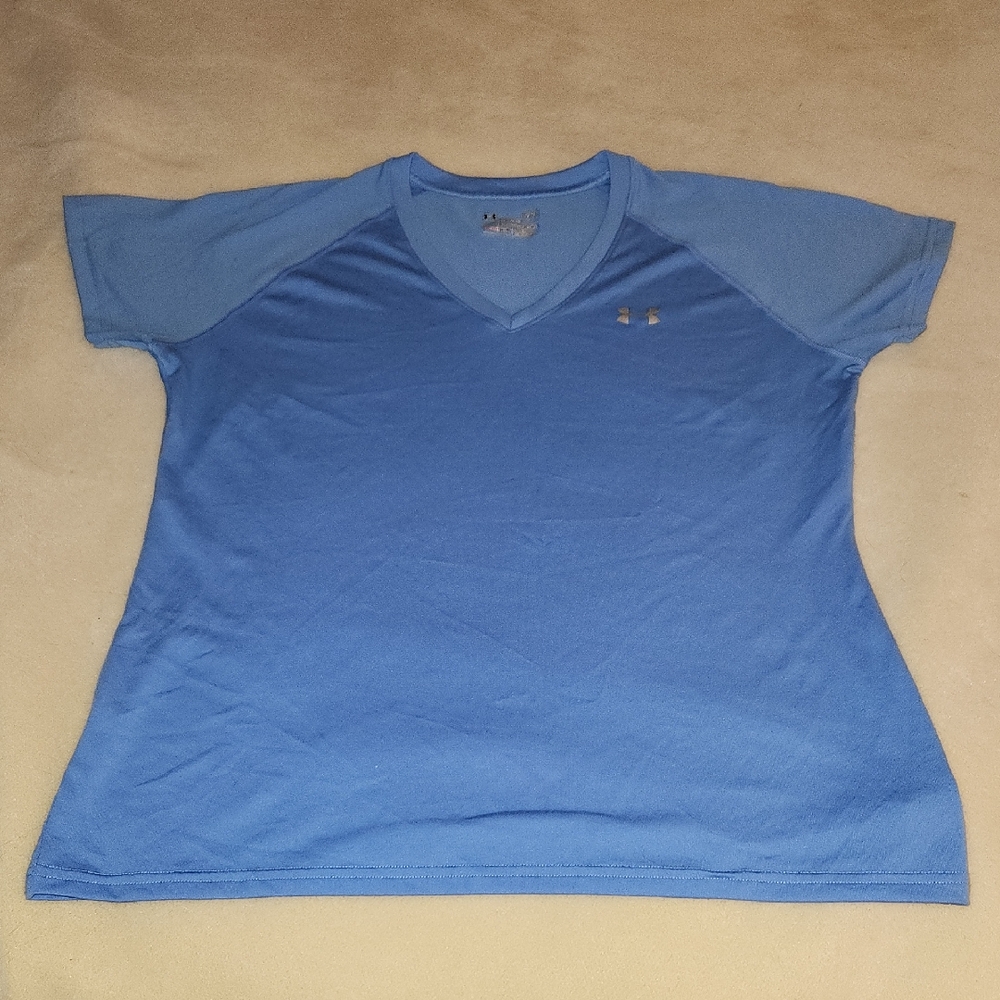 Under Armour Sky Blue V-Neck Tee
